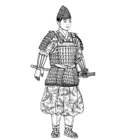 A coloring page of japanese clothing